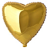Золотая Шарик 23см сердце Gold 1204-0171