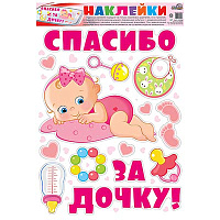 Я родился Наклейки для авто СПАСИБО ЗА ДОЧКУ 1505-2411