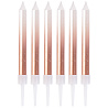 Розовое Золото Свечи Градиент бел/роз зол перл 8см 6шт 1502-6734