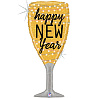 Новый год Фигура HNY Бокал шампанского 1207-3376