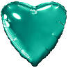 Бирюзовая Шар сердце 45см Металлик Tiffany 1204-0672