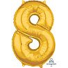 Цифры и числа Шар фигура цифра "8", 66см Gold 1207-3530