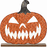 Вечеринка Хэллоуин Декор настольный Тыква светящаяся 38 см 1501-5431