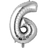 Цифры и числа Шар цифра "6", 66см Silver 1207-3663
