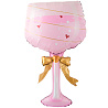 Девичник Glamour party Шар фигура Бокал розовый с бантом 1207-6762