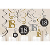 Юбилей Спирали H.Birthday 18 Sparkling, 12 штук 1501-4286
