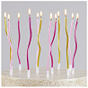 Свечи Волна Розовый Микс 13см 12шт/G