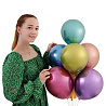 Шары 25см хром ассорти Веселая Затея