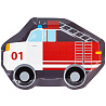 Машинки Тарелки фигурные Пожарная Машина, 6 штук 1502-4671
