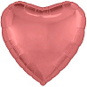 Коралловая Шар сердце 45см Кармин 1204-1458