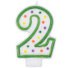 Горошек Свеча -цифра "2" 7,6см 1502-0139