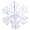 Снежинка Украшение Снежинка фольга белая, 60см 1410-0419