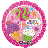 Сладкий Праздник Шар 45см Happy Birthday Лавка сладостей 1202-2082