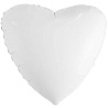 Белая Шар сердце 76см Пастель White 1204-1028