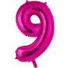  Шар цифра "9", 101см Fuchsia 1207-2984