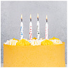 Свечи для торта С ДР Звезды 8 см, 8 шт.