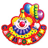  Баннер с днем рожд. Клоун с шарами,40 см 1505-0521