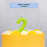 Свеча -цифра Блеск "2" 7,6 см