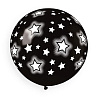 Открытый космос Шар 101 см Звезды космические на черном 1103-2153