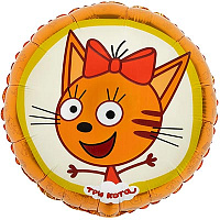 Три Кота Шар 45см круг Три Кота Карамелька 1202-4413