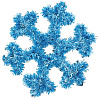  Снежинка мишура подвесная голубая 30 см 1505-1689