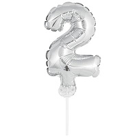 Цифры и числа Цифра-топпер 2 5" Silver 1502-4540