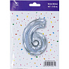 Шарик цифра "6" или "9", 101см Silver