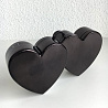  Грузик для шаров Два сердца, черный 1302-1009