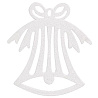 Новый год Колокольчик белый глиттер пласт 12см,3шт 1501-6346