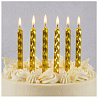 Свечи Цунами Золото 10см 6шт