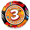 Цифры и числа Шарик 45см Happy Birthday Цифра "3" 1202-1783
