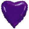 Шарик 4" сердце металлик Violet 1204-0076