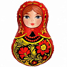 Русский стиль ШАР ФИГУРА Матрешка Золотая роспись 1207-6717