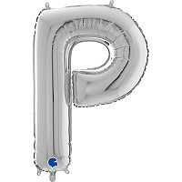 Буквы Шар буква "Р", 66см Silver 1207-3781