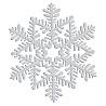  Снежинка пластик блеск серебряная 16см 1501-3338