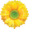  Шар фигура Цветок желтый 1207-3499