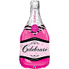 Девичник Glamour party Шар фигура Бутылка шампанского розовая 1207-3508