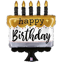 Happy Birthday Шар фигура HB Торт со свечками 1207-5417