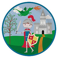 Принцесса и Рыцарь Тарелки большие Рыцарь и Дракон 8шт 1502-5661
