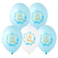 Я родился Шары 35см с рис. Hello Baby (мальчик) 1103-3046