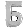 Буквы Шар буква "Б", 66см Silver 1207-3795