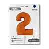 Шар цифра "2", 101см Пастель Orange