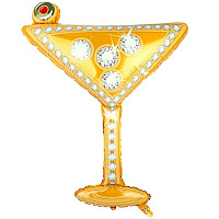 Девичник Glamour party Шар фигура GLAM Бокал Мартини 1207-6585