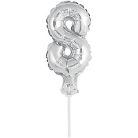 Цифры и числа Цифра-топпер 8 5" Silver 1502-4546