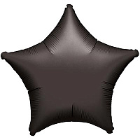 Черная Шарик 45см звезда Пастель Black 1204-0482