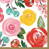  Салфетки малые Яркие Цветы, 16 шт 1502-4443
