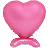 Валентинов День Шар напольный Сердце Сатин Розовое 165см 1208-0905