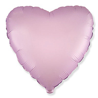 Фиолетовая Шарик Сердце 45см Сатин Lilac 1204-0954